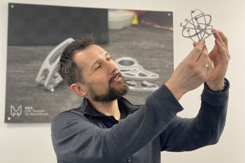 Geschäftsführer Patrick Herzig ist mit 3D-Druck-Bauteilen international erfolgreich.