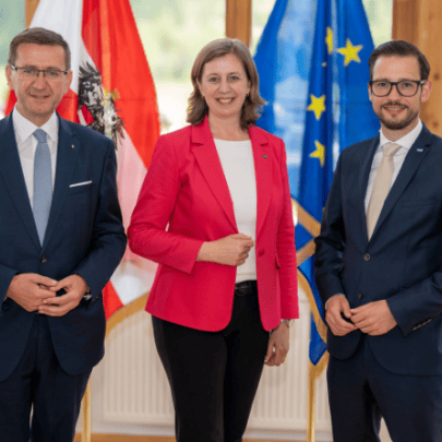 v.l.: Landesräte Markus Achleitner (OÖ), Barbara Eibinger-Miedl (Stmk.) und Sebastian Schuschnig (Ktn.)